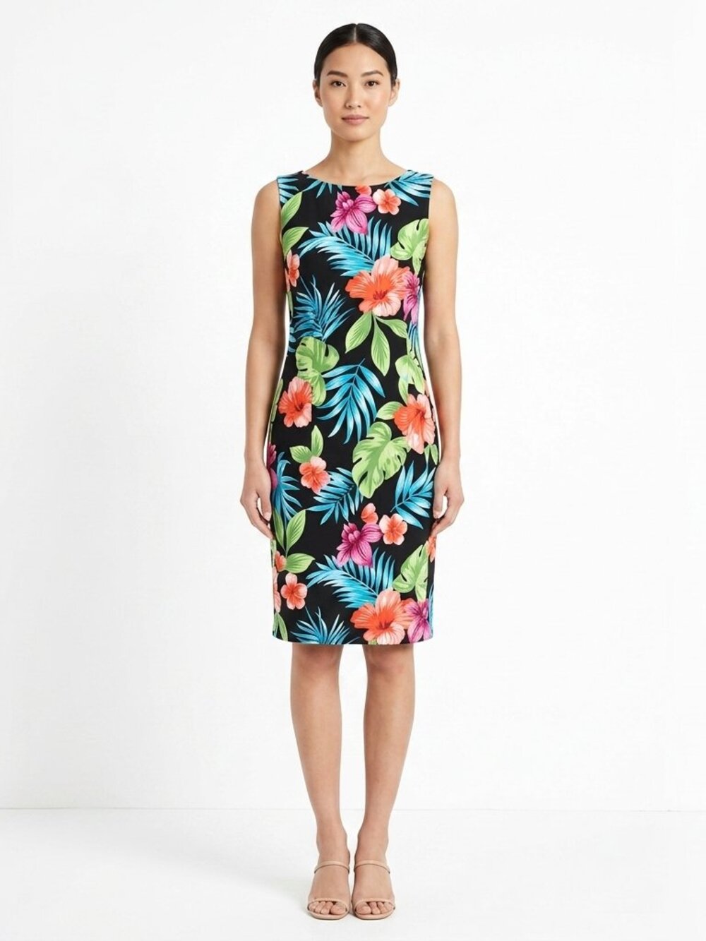 AGB Tropical Print Sheath Dress- Sz. 8